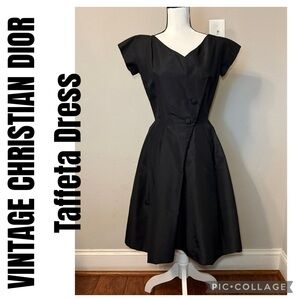 VINTAGE CHRISTIAN DIOR Taffeta Dress
